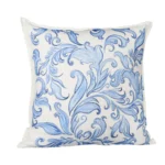 Blue Hand Painted Cushion Cover