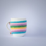 Crochet Mug with Warmer | Handmade by Women Artisans | Hand Protector Drink Grip for Winter | Unique Mug Sleeve | Perfect Gift | Funky | Made in India