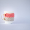 Crochet Mug with Warmer | Handmade by Women Artisans | Hand Protector Drink Grip for Winter | Unique Mug Sleeve | Perfect Gift | Funky | Made in India
