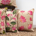 Pichwai Hand Painted Cushion Cover Set Of 4 In Jute 1024×1024@2x