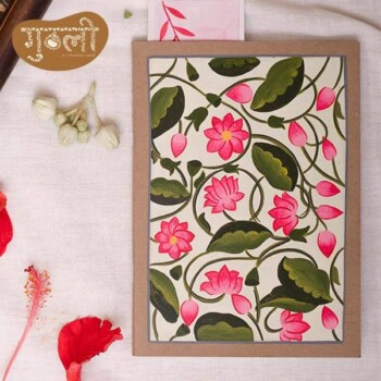 Hand Painted Diary Lotus Pichwai 1024x1024@2x