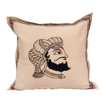 Handpainted King Beige Cushion Cover 1024x1024@2x