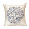 Handpainted Pottery Pattern Grey Cushion Cover