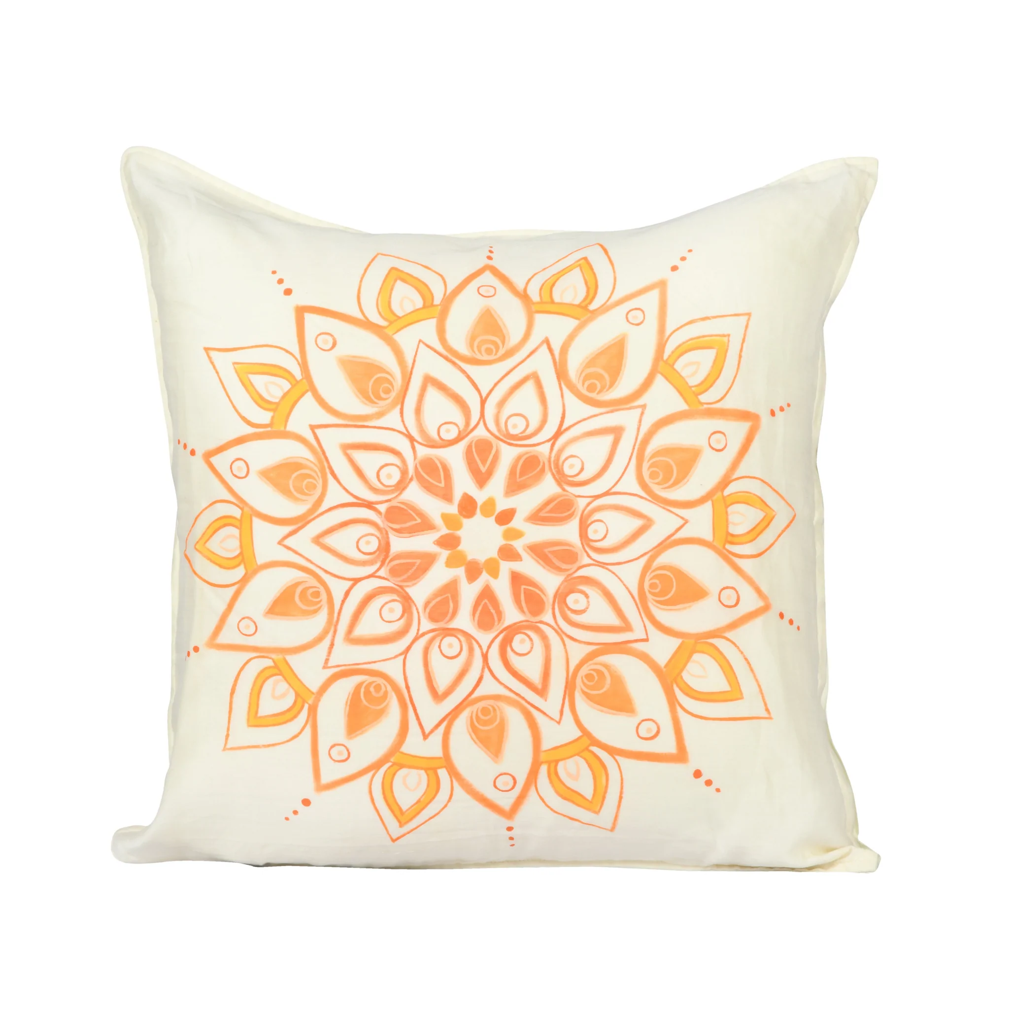 Mandla Orange Handpainted Cushion Cover 1024×1024@2x