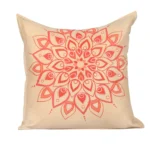 Mandla Red Handpainted Cushion Cover