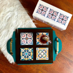 Mosaic Tray & Tea Box