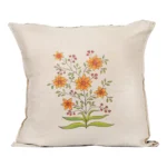 Mughal Sunflower Handpainted Cushion Cover