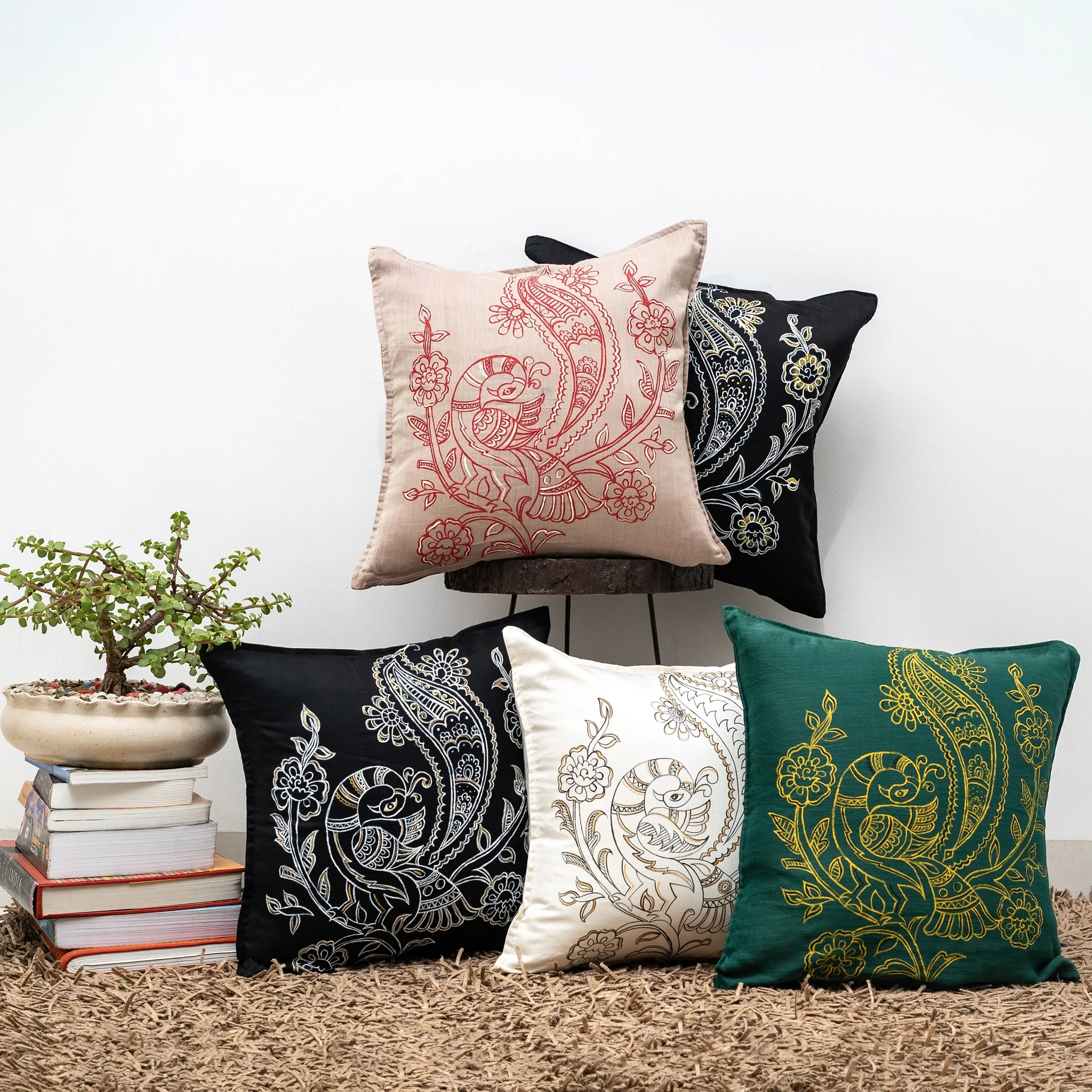 Peacock Cushion Cover Set Of 5 1024×1024@2x
