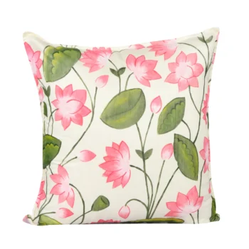 Pichwai Lotus Handpainted Cushion Cover 1024x1024@2x