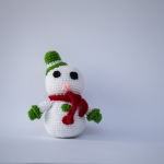 Snowman | Crochet Toy | Soft Toy for Kids & Babies | Non-Toxic, & Eco-Friendly | Birthday Gift | 8 Inches Tall | Made in India ( White )