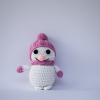 Snowman Crochet Toy | Handmade| Soft Toy for Boys & Girls | Non-Toxic, & Eco-Friendly Stuffed Animal | | Birthday Gift | 9 Inches Tall | Made in India ( Mauve )