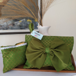 Handmade vanity pouches set – Green