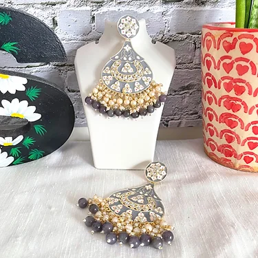 Suhani – Black Kundan, Antique Earrings