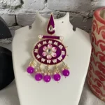 Madhavi – Purple Minakari Earrings