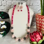 Mystic Pink – Mother of Pearls and Agate Necklace Set