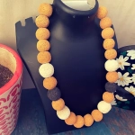 Mustard Fields – Lava Beads Necklace