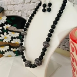 Midnight Magic – Natural Black Agates Necklace Set