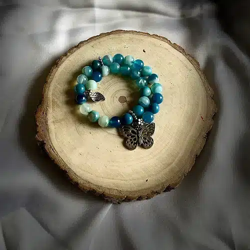 Butterflies – Blue Agate Bracelet