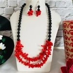 Coral Reefs – Coral and Agate Necklace Set