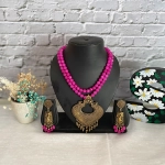 Candy Crush – Pink Agate Necklace Set