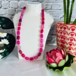 Magenta Magic – Barrel Onyx Necklace