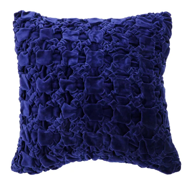 Blue Smocking Cushion Cover