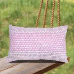 Triangle embroidered cushion cover