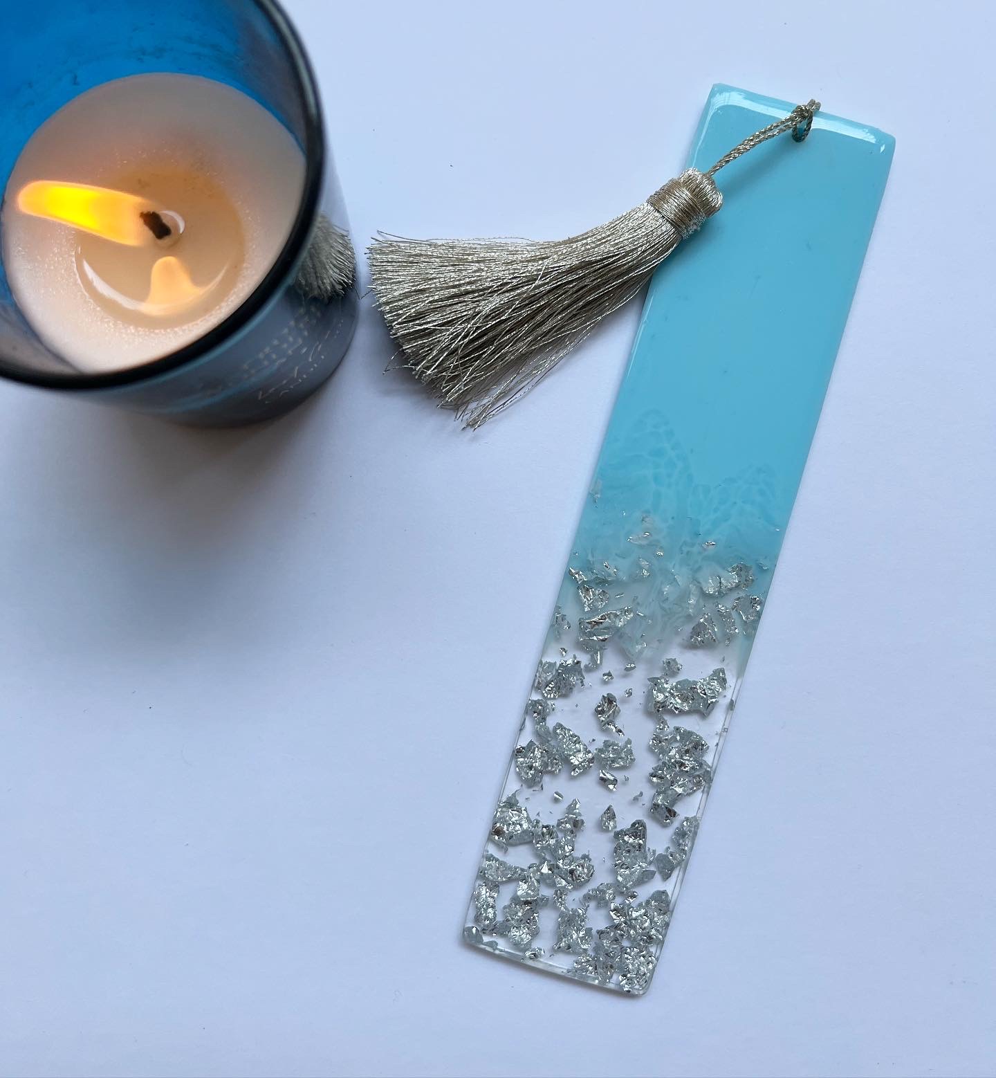 Craftin Resin bookmark – Pastel blue