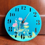 Clock with Handpainted flowers