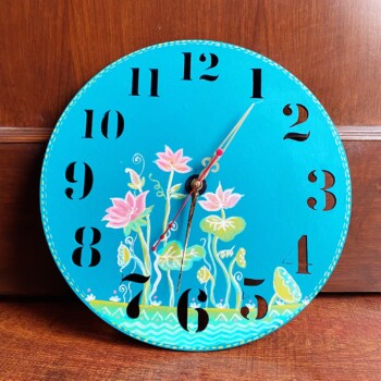 Clock With Handpainted Flowers