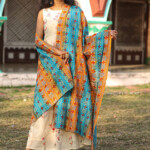 Kantha Stitch Hand-Embroidered Dupatta