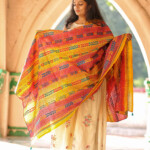 Kantha Stitch Hand-Embroidered Dupatta