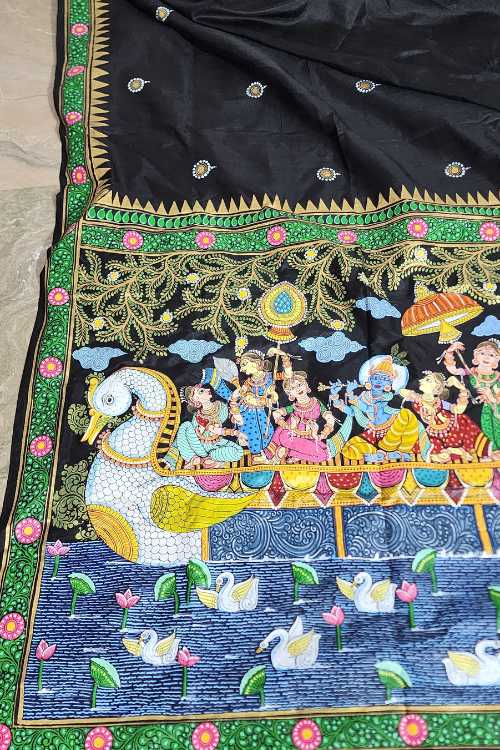 Karawati Saura Hand-painted Silk Saree
