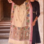 Madhubani Hand-painted Cotton Dupatta