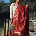 Pichwai Tussar Silk Hand Painted Dupatta