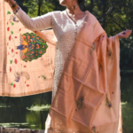 Pichwai Tussar Silk Hand Painted Dupatta