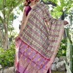 Kantha Stitch Tussar Silk Hand Embroidered Dupatta