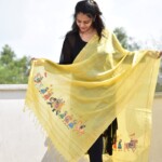 Miniature Hand-Painted Munga Silk Dupatta