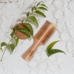 Double Sided Neem Wood Comb with Handle