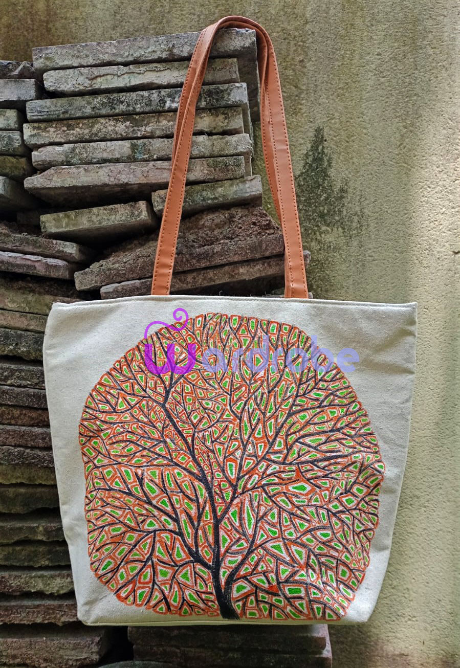 Hand painted sale canvas tote bags