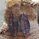 Hand Painted Fabric Jewellery Earrings
