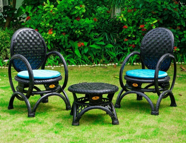 Arm Chair Set Blue