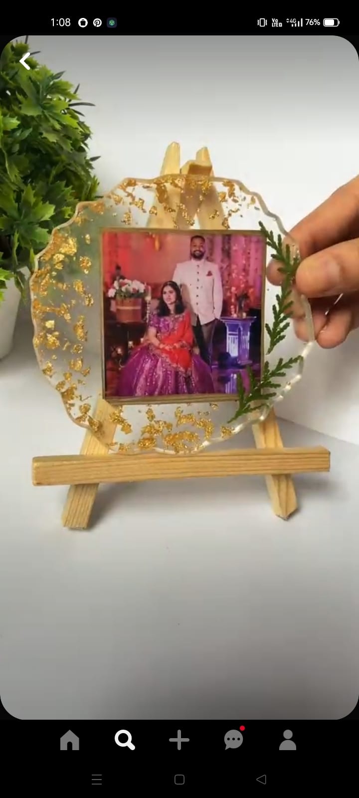 Resin Clock Frame with Photo