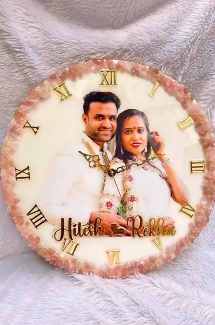 Resin Clock Frame With Photo