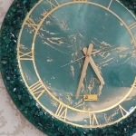 Resin Clock Frame with Teal Rock Theme