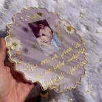 Resin Photo Frame with Gold Border