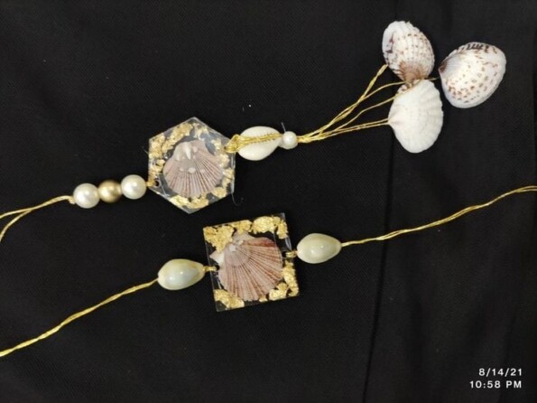 Resin Rakhi With Shells