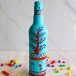 Warli Painting Bottle Art