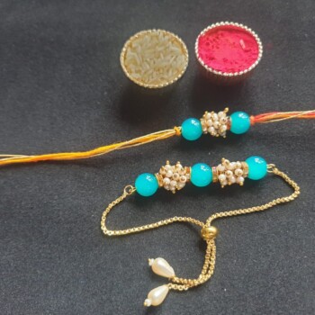 Blue Bead Rakhi