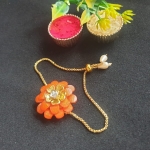 Orange Flower Rakhi
